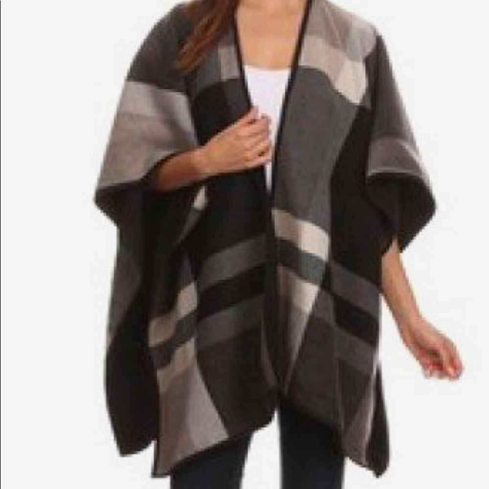 Plaid winter shawl NWOT